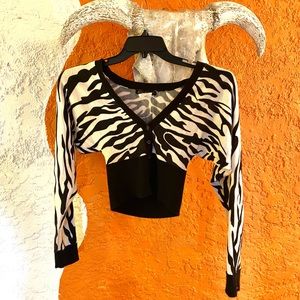 Betsey Johnson Vintage Zebra Print Sweater
